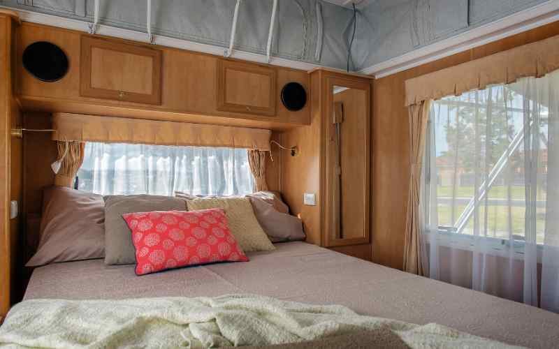 bed in caravan