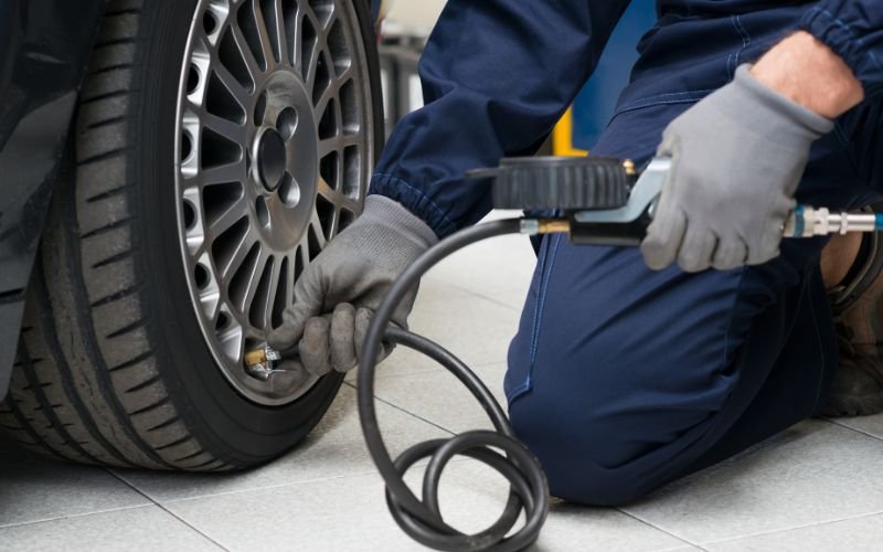 checking caravan tyres